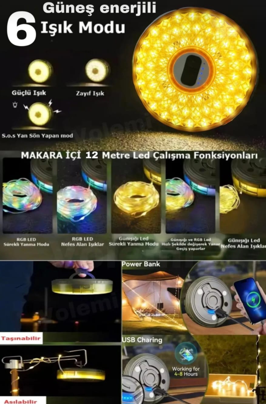 şarjlı Led Rgb çok yönlü kullanışlı