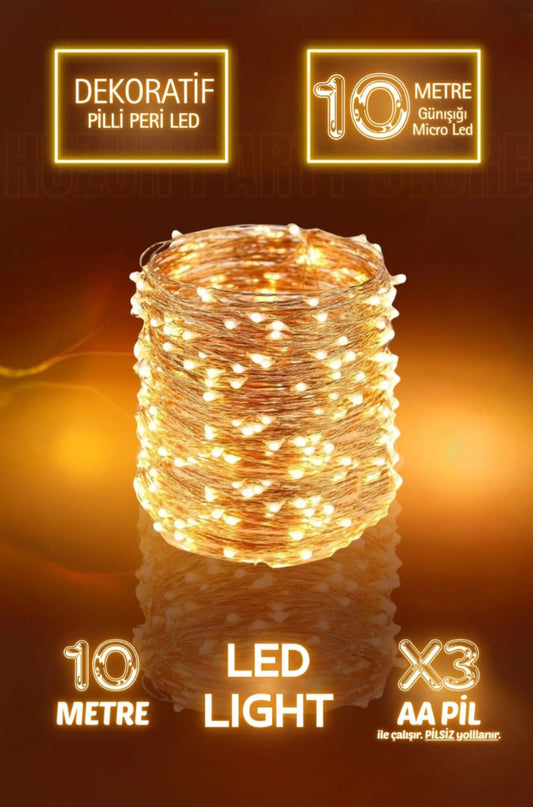 10 Metre Günışığı Yılbaşı Yeni Yıl Ağacı Işığı Süsü